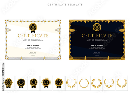 賞状２１４（横）certificate　award　表彰状　celebration