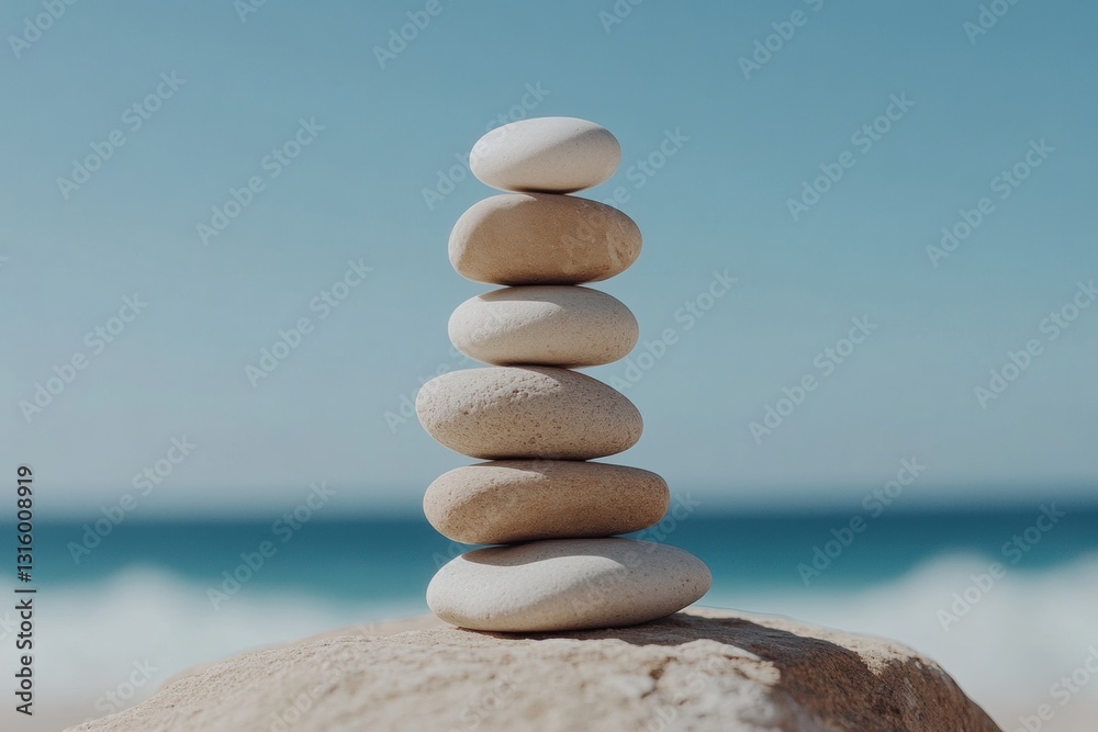 Zen Mindfulness Meditation Balanced Smooth Beach Stones Illustrating Holistic Wellness, Emotional Balance, and Tranquil Lifestyle Transformation Zen Mindfulness Meditation Balanced Smooth Beach Stones Illustrating Holistic Wellness, Emotional Balance, and Tranquil Lifestyle Transformation