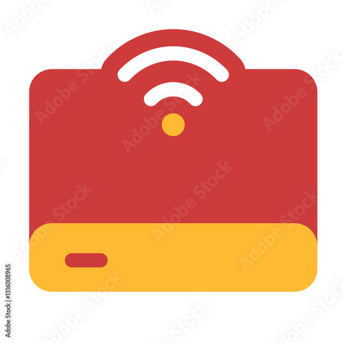 smart tv box flat style