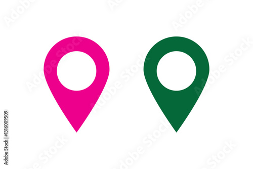 location icon set map pointer pin sign symbol red black outline destination icon place address navigation locator sign vector illustration