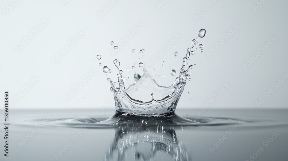 stunning water splash creates beautiful crown shape, reflecting light stunning water splash creates beautiful crown shape, reflecting light