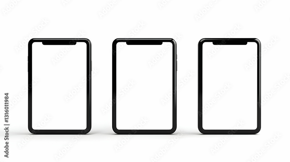 Blank Smartphone Displays for Mockups and Design Presentations Blank Smartphone Displays for Mockups and Design Presentations