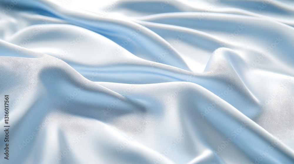 Obraz premium Smooth Blue Fabric with Soft Light and Gradient Effect