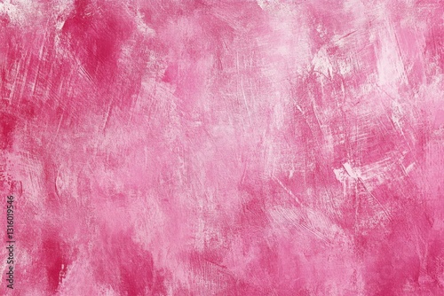 Abstract pink painted canvas texture background with brush strokes and vintage artistic effect for graphic design and decoration