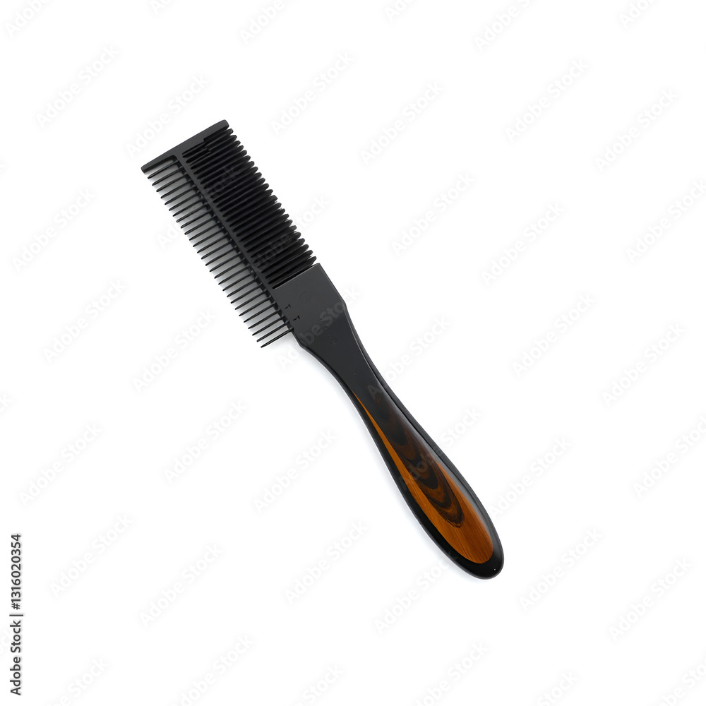Comb with tail. Professional barber Rat Tail Comb for Hair. Comb with Thin and long handle on white background. Hairdresser salon equipment concept. Premium hairdressing accessories for haircut. Comb with tail. Professional barber Rat Tail Comb for Hair. Comb with Thin and long handle on white background. Hairdresser salon equipment concept. Premium hairdressing accessories for haircut.