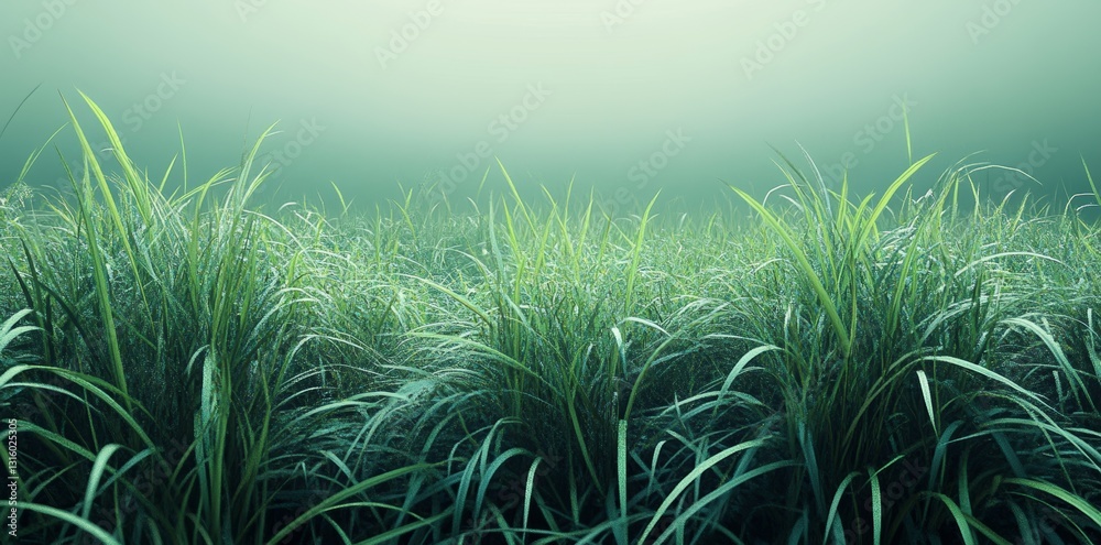 Obraz premium A fresh green herb with a distinct flavor, lemongrass is depicted on a transparent background, emphasizing its role as an aromatic plant commonly used in cooking and prized for its organic stems and