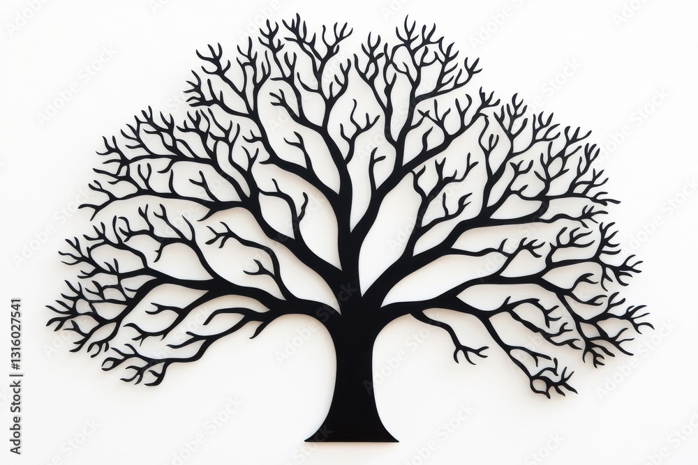 Elegant tree silhouette on pure white background for nature-themed designs and eco-conscious projects, perfect for crafting unique artistic expressions and stunning visual presentations Elegant tree silhouette on pure white background for nature-themed designs and eco-conscious projects, perfect for crafting unique artistic expressions and stunning visual presentations