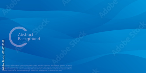 Teal background. Abstract very saturated light bluish cyan pattern with translucent curved line. Vector EPS 10