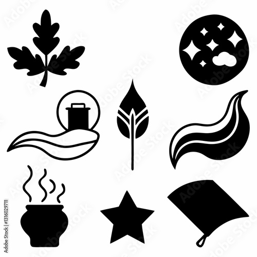 World Poetry Day silhouette icons Vector art Illustration. International Poetry 21 March