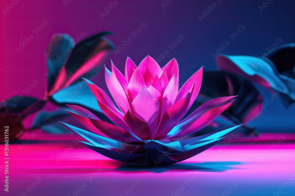 Fototapeta premium Bold Vibrant Fuchsia Gradient Background with Layered Design for Stunning Visuals