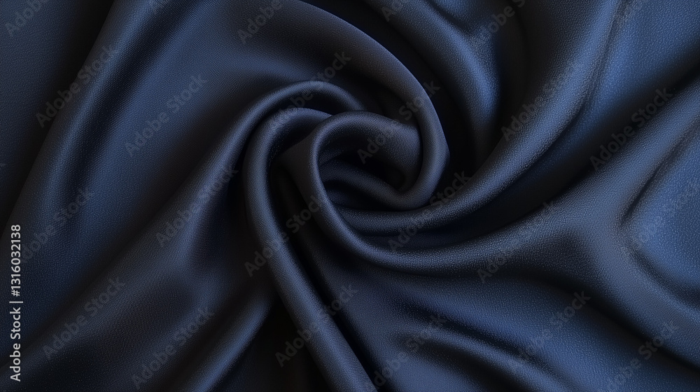 Fototapeta premium Dark navy silk background