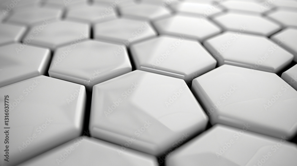 Abstract Geometric Hexagonal Pattern A Seamless, Modern, and Sleek White 3D Structure of Abstract Geometric Hexagonal Pattern A Seamless, Modern, and Sleek White 3D Structure of