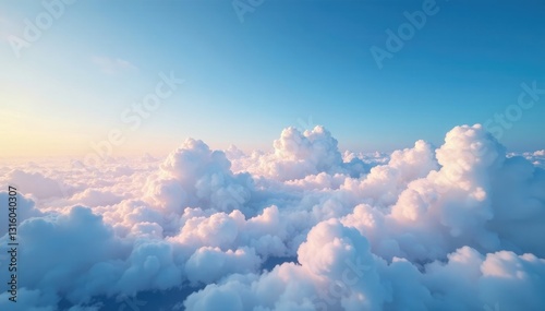 Abstract composition of layered stratocumulus clouds, sky, clouds