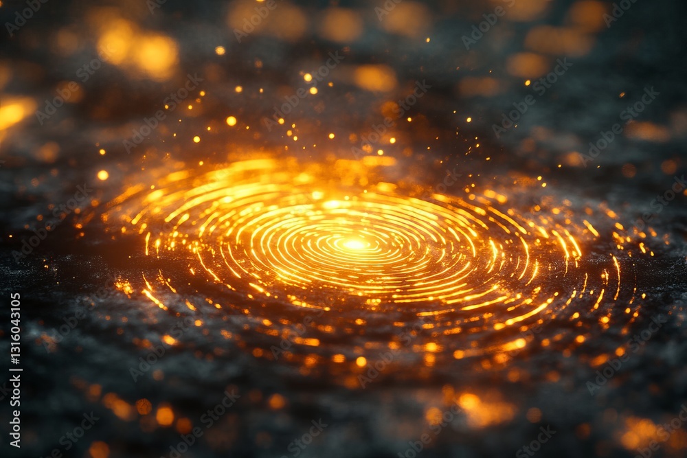 This mesmerizing image showcases swirling golden lights forming a cosmic pattern, creating an enchanting atmosphere filled with energy and beauty. Perfect for artistic projects. This mesmerizing image showcases swirling golden lights forming a cosmic pattern, creating an enchanting atmosphere filled with energy and beauty. Perfect for artistic projects.