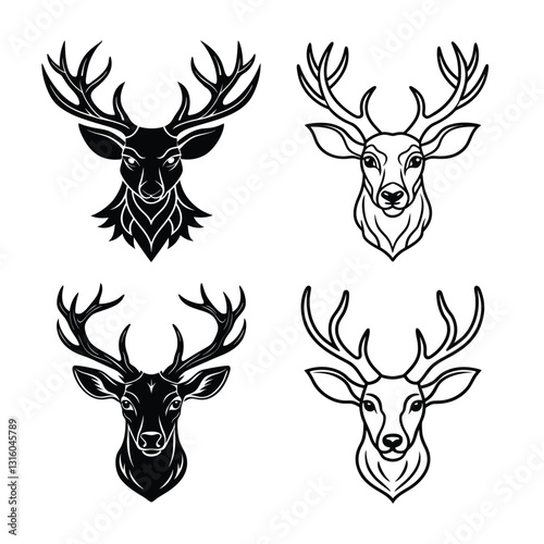 deer head vector