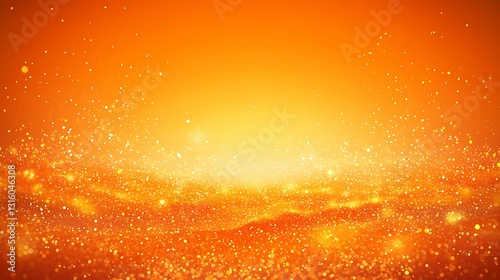 A soft orange background with warm golden bokeh lights scattered throughout, creating a dreamy and elegant ambiance.