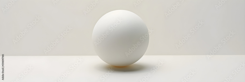 Exquisite Display of a Standard Sized White Table Tennis Ball against a White Background Exquisite Display of a Standard Sized White Table Tennis Ball against a White Background