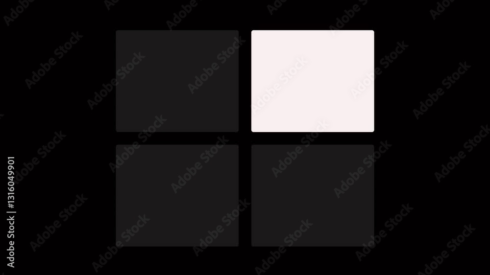 Loading Rectangle Animation On Black Transparent Background. Seamless ...