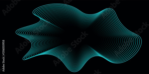 Desain latar belakang premium dengan pola garis biru gelap diagonal. Template horisontal vektor untuk banner bisnis lux digital, undangan formal, voucher mewah