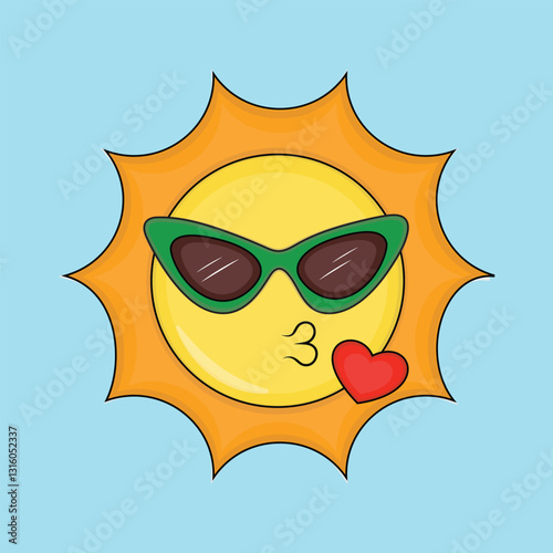 Cool sunshine during summer vector