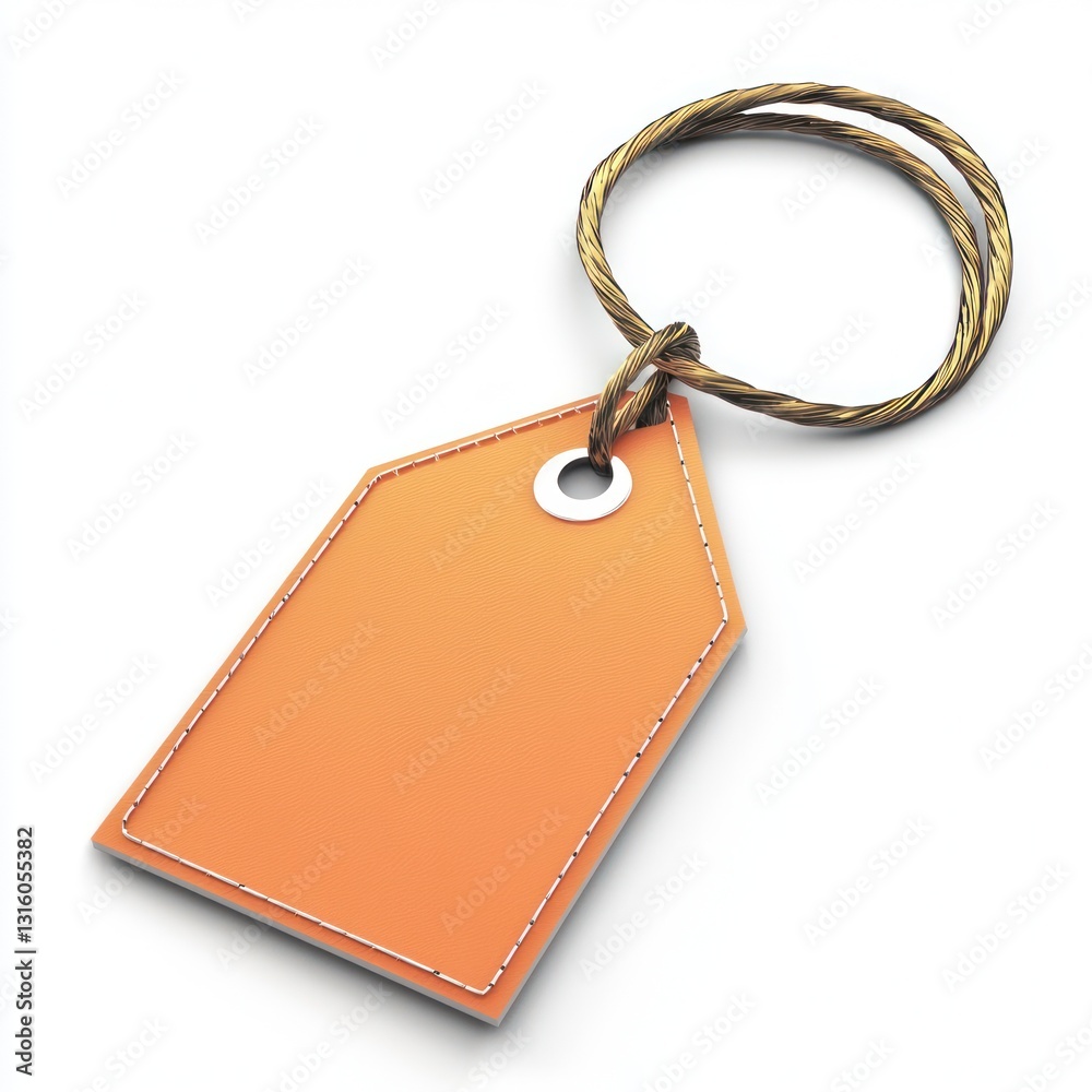 Fototapeta premium Discount tag, 3D style, displayed on white.