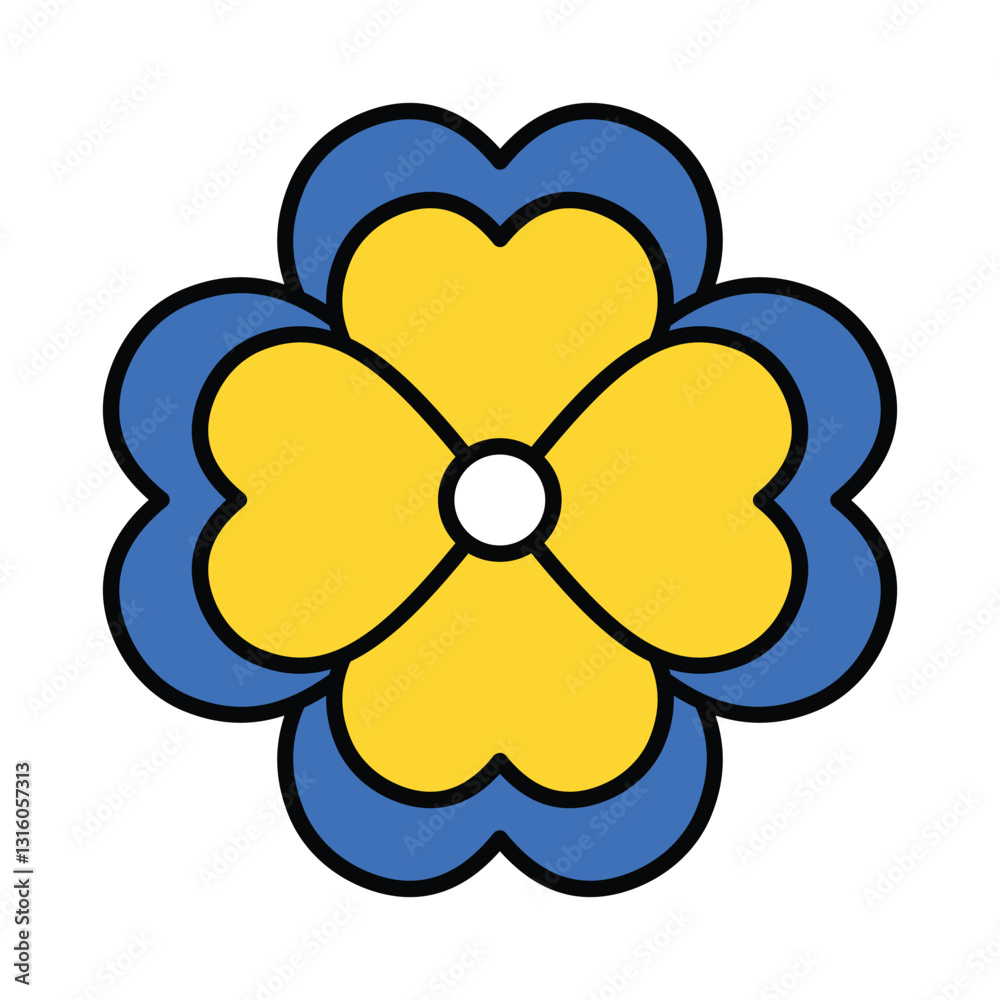 Lucky flower vector filled outline icon. EPS 10 file Lucky flower vector filled outline icon. EPS 10 file