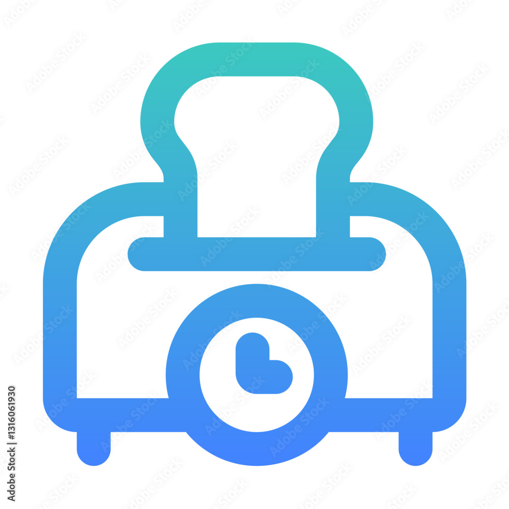 toaster timer outlined gradient style toaster timer outlined gradient style