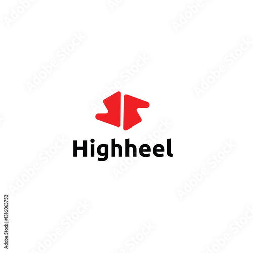 High heel footwear modern logo