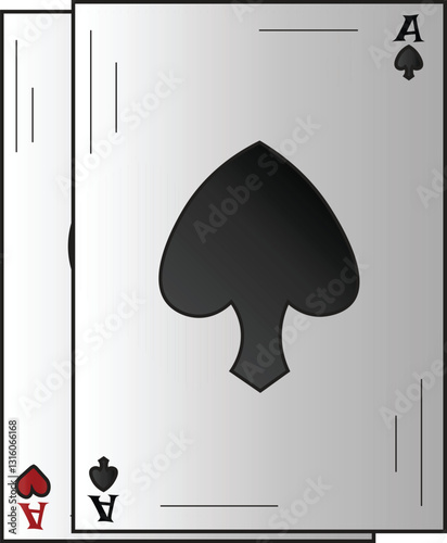 The Illustration of double pair ace of spade and love.