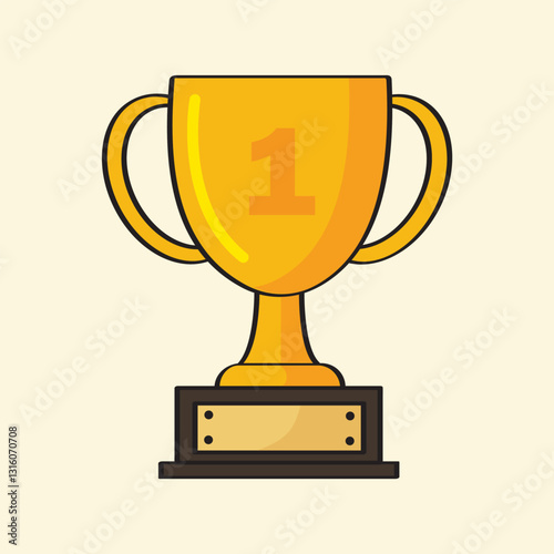 Number one thropy cup vector