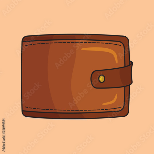 Man wallet cartoon vector