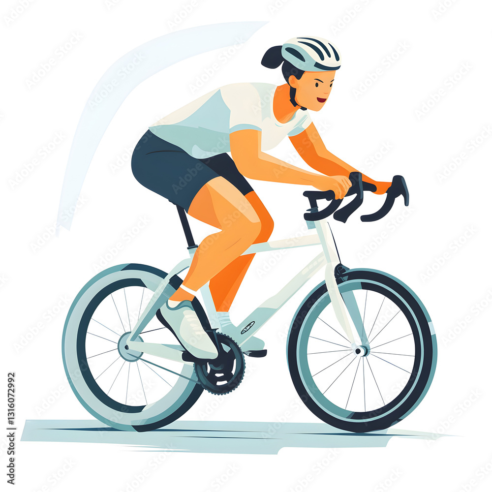 Obraz premium Woman Cycling Road Bike Athlete Fitness Bicycle Race