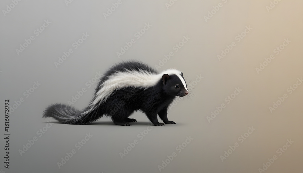 Naklejka premium black tailed skunk
