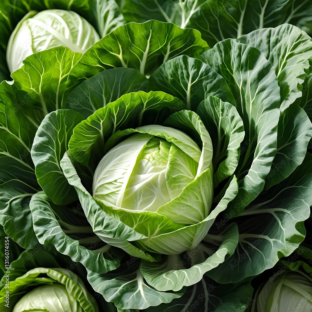 Fototapeta premium Fresh Green Cabbage