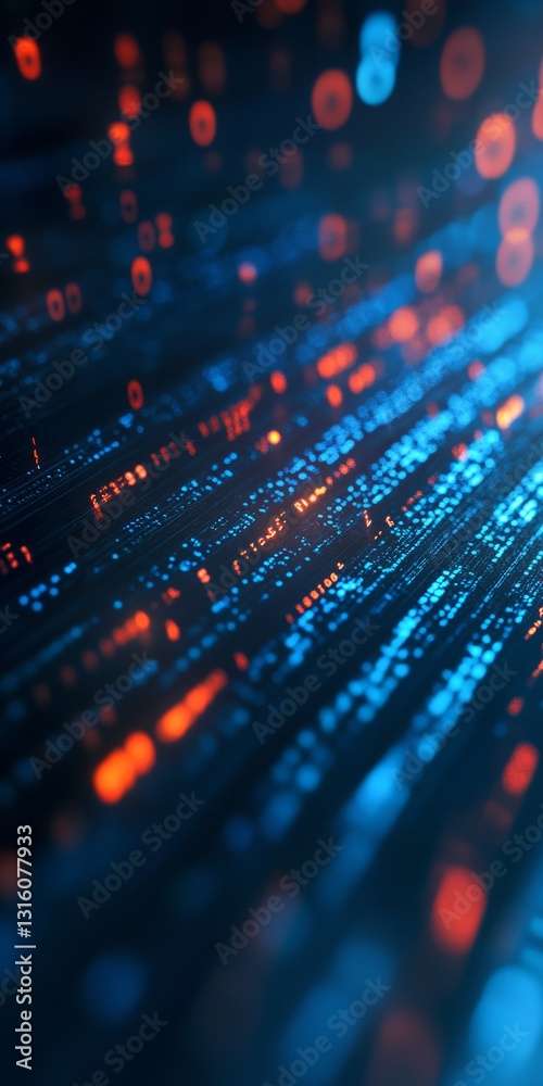 Dynamic and vibrant abstract image showcasing blue and orange particles in motion, representing data streams and technological connectivity, perfect for digital themes. Dynamic and vibrant abstract image showcasing blue and orange particles in motion, representing data streams and technological connectivity, perfect for digital themes.
