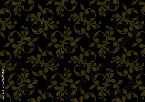 Seamless Ornament with dark background 