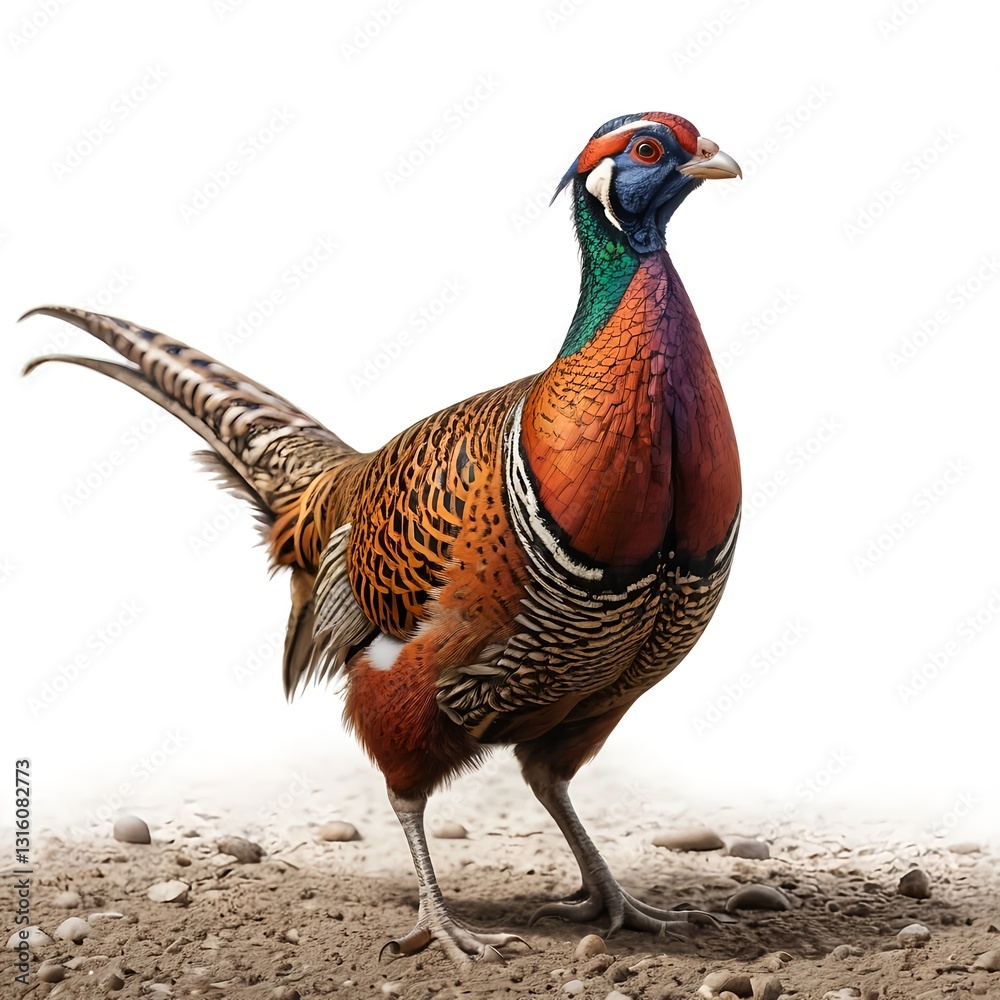 Fototapeta premium Male Golden Pheasant on Ground