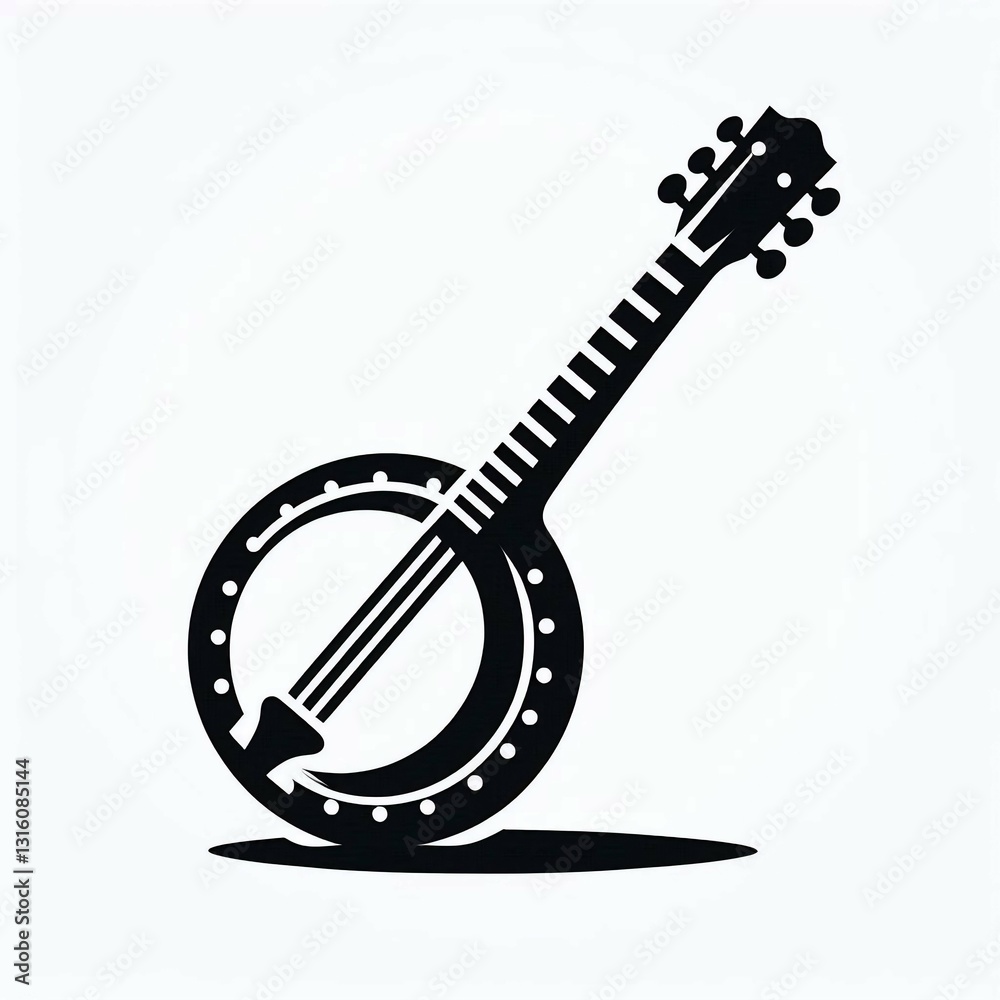 Banjo Silhouette Musical Instrument Icon Banjo Silhouette Musical Instrument Icon