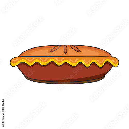 Apple pie baking vector