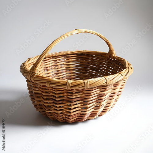 Wooden wattled basket