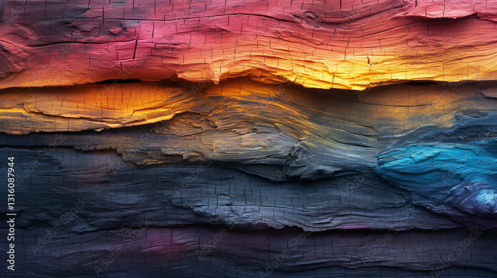 Naklejka premium Burnt Wood Texture: Charred and Unique Background Pattern