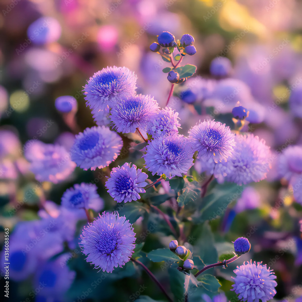 Ageratum flowers. Ageratum flowers.