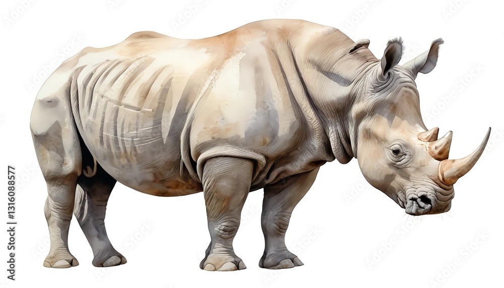 Obraz premium White Rhinoceros, Majestic African Wildlife