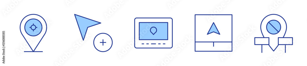 no racism, cursor, placeholder, gps. GPS Icon vector illustration. Line Duotone style. Editable stroke no racism, cursor, placeholder, gps. GPS Icon vector illustration. Line Duotone style. Editable stroke