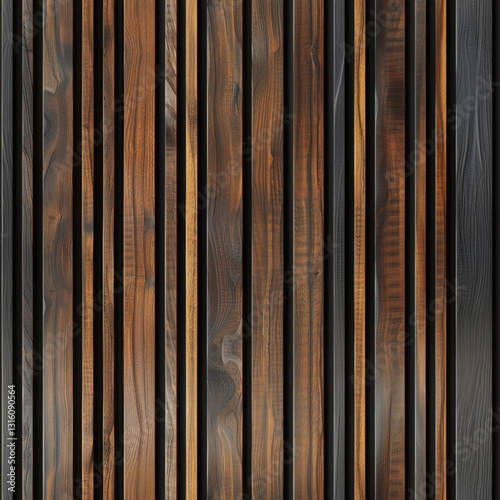 Ultra-Photorealistic Seamless Wood Slat Panel Texture - 100% Tileable