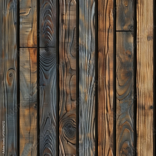 Ultra-Photorealistic Seamless Wood Slat Panel Texture - 100% Tileable