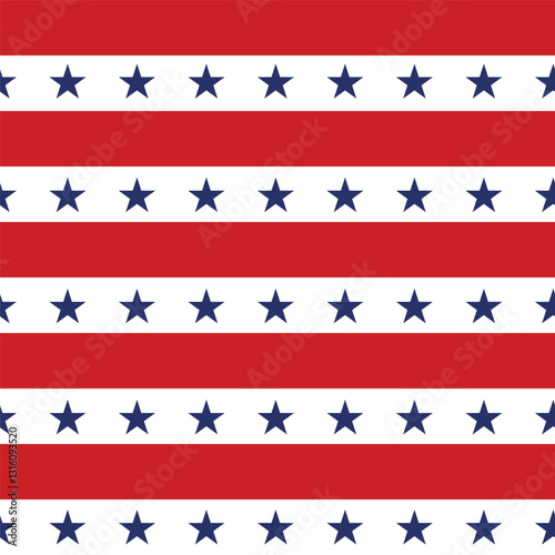 Stars and stripes seamless pattern vector