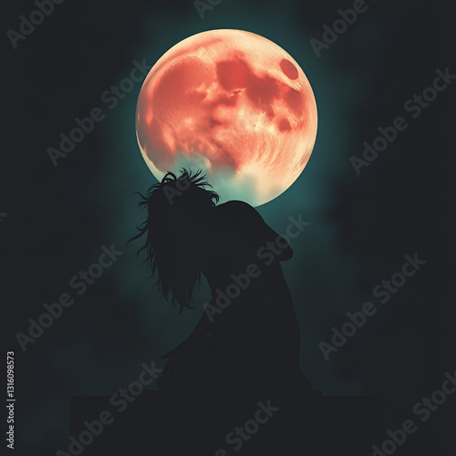 Dream or Nightmare Image of a Silhouette Being Strangled