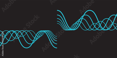 Printabstract green background with lines