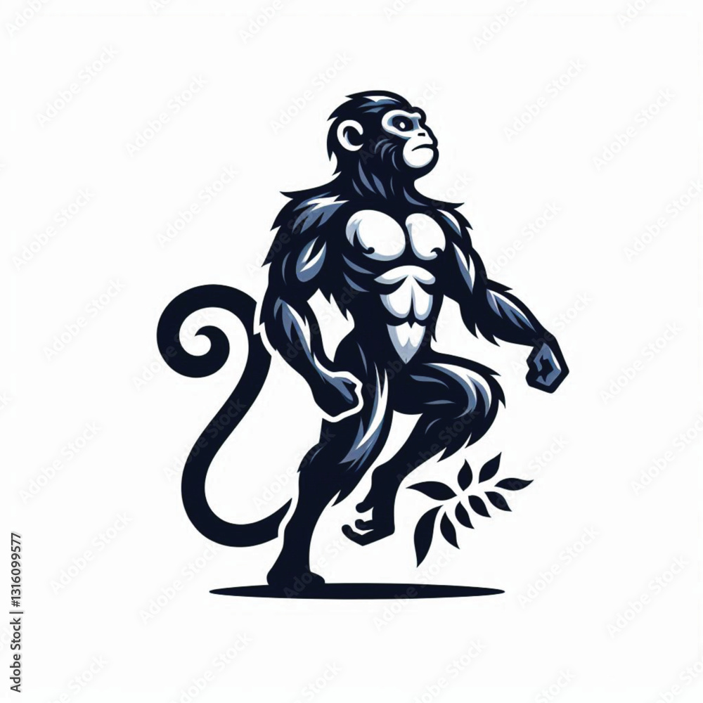 Obraz premium black and white monkey